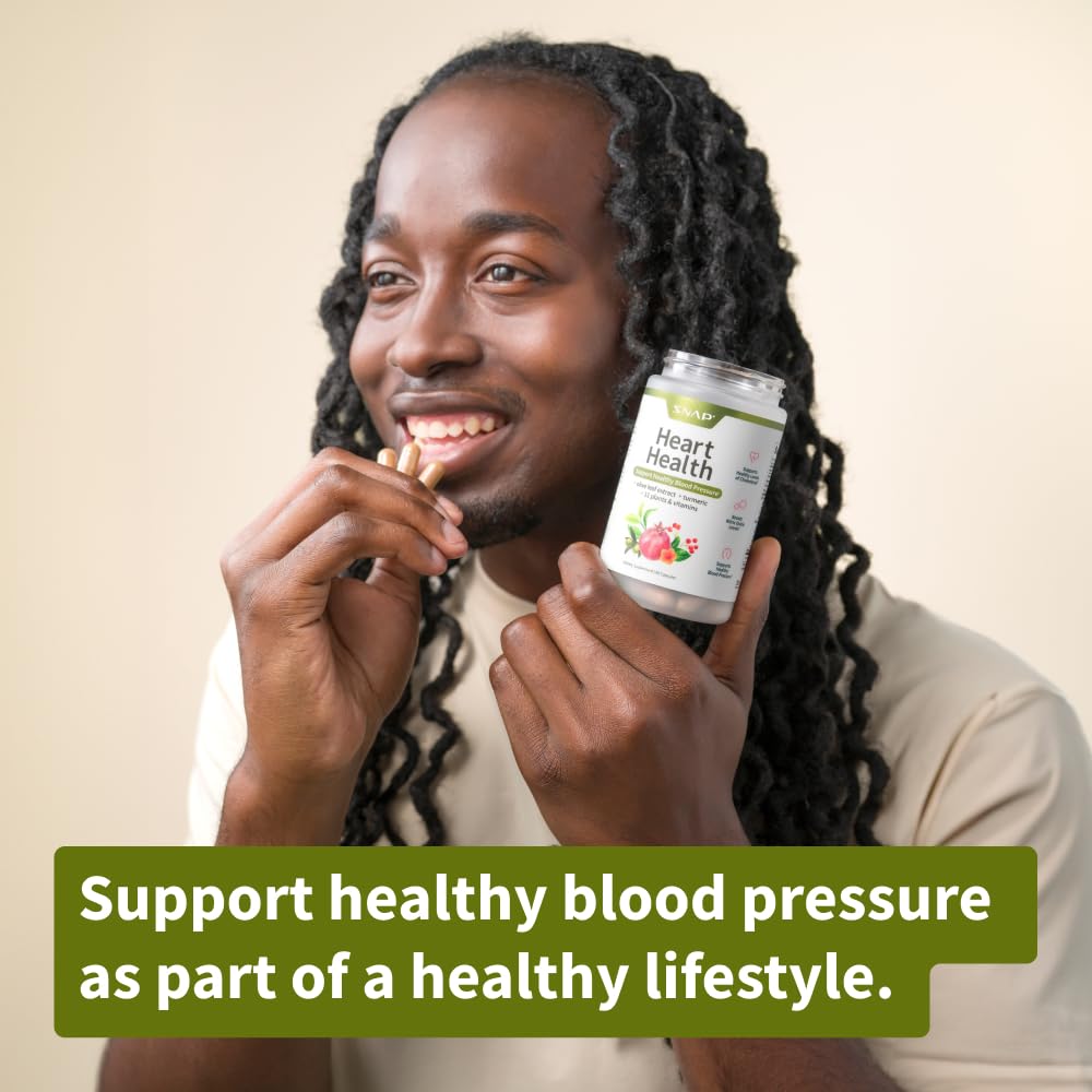 Snap Supplements Heart Health turmeric capsules close-up emphasizing antioxidant-friendly formulation
