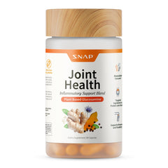 Snap Supplements joint health bottle showing plant-based mobility support.