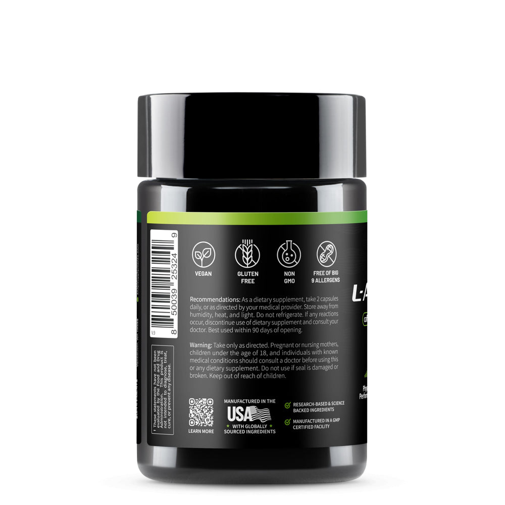 Snap Supplements L-Arginine Capsules morning routine image hints at steady energy