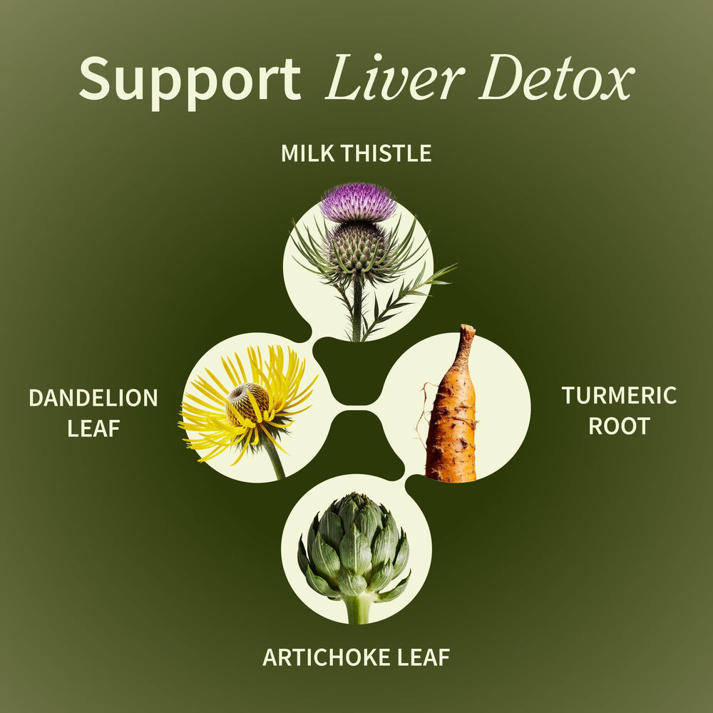 Snap Supplements Liver Health label close-up with artichoke and antioxidant notes