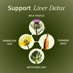 Snap Supplements Liver Health label close-up with artichoke and antioxidant notes