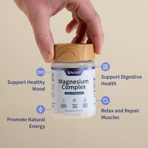 Snap Supplements magnesium oxide capsules for digestive comfort.