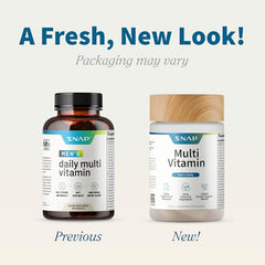 Snap Supplements Men's Multivitamin capsules providing essential vitamins for active lifestyles.