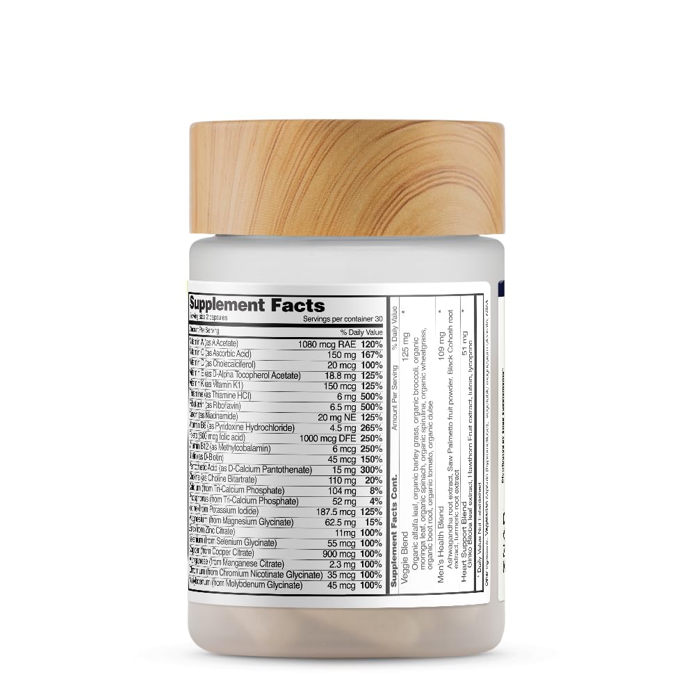 Snap Supplements Men's Multivitamin capsules designed for easy daily use.