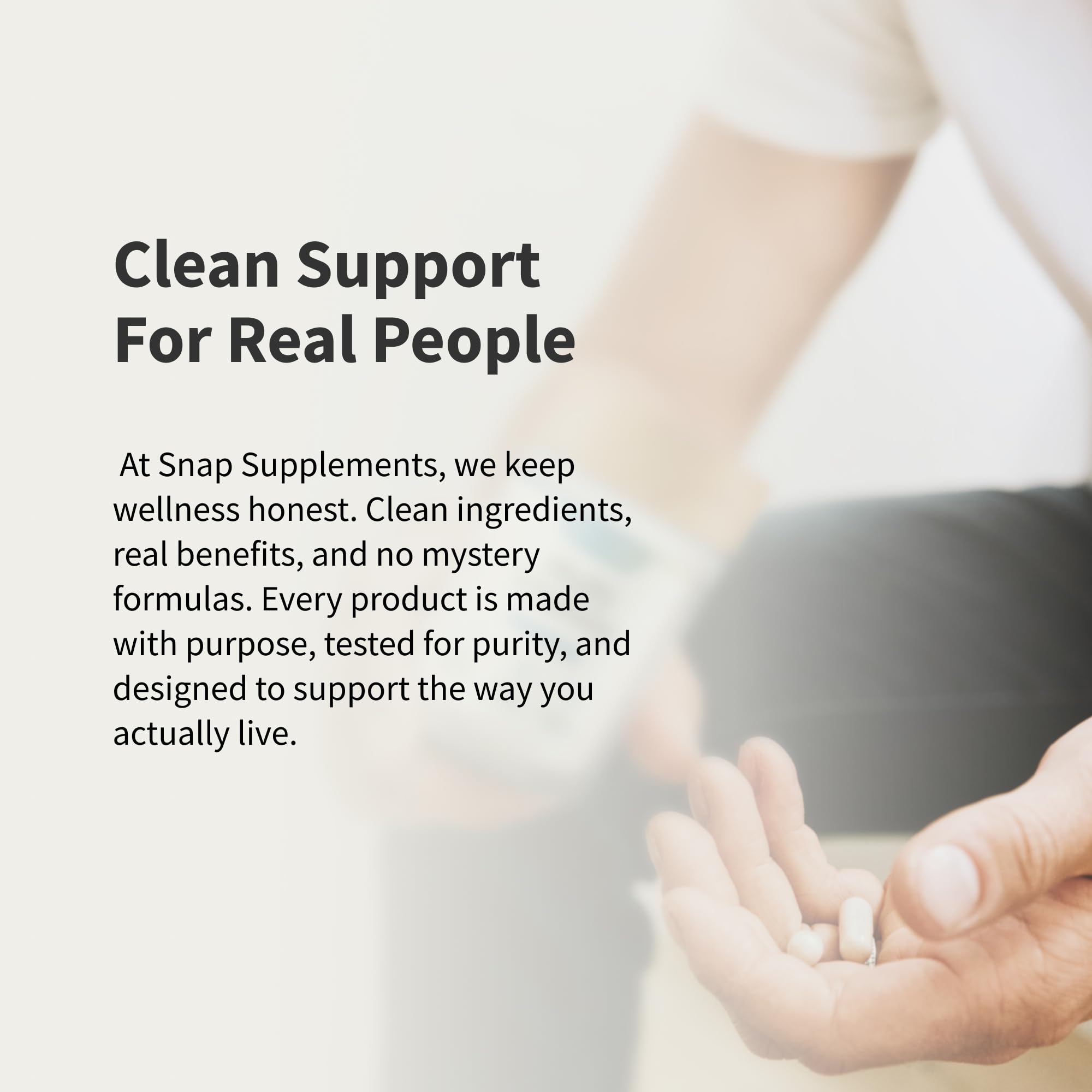 Snap Supplements 60-capsule bottle offers a convenient monthly routine.