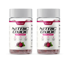 Snap Supplements Nitric Oxide Beet Root Gummies bottle for convenient daily energy support.