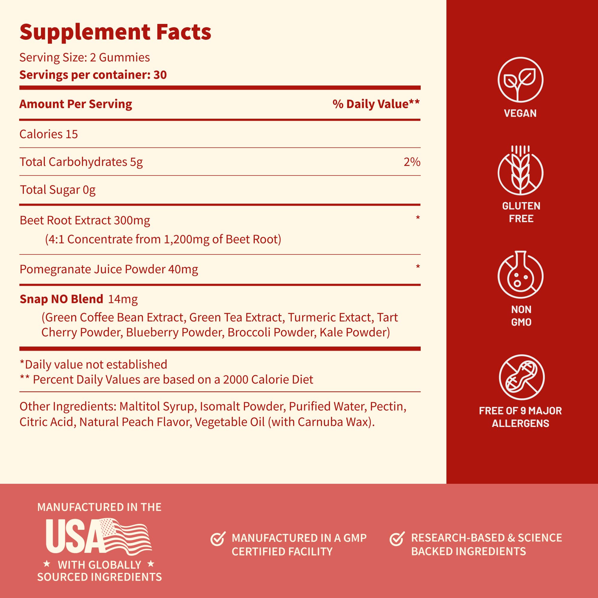 Snap Supplements Nitric Oxide Beet Root Gummies in gym bag for on the go energy