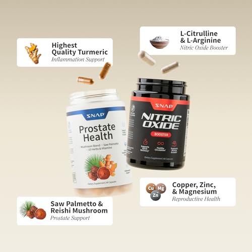 Snap Supplements Nitric Oxide Booster with ginseng promotes improved circulation.