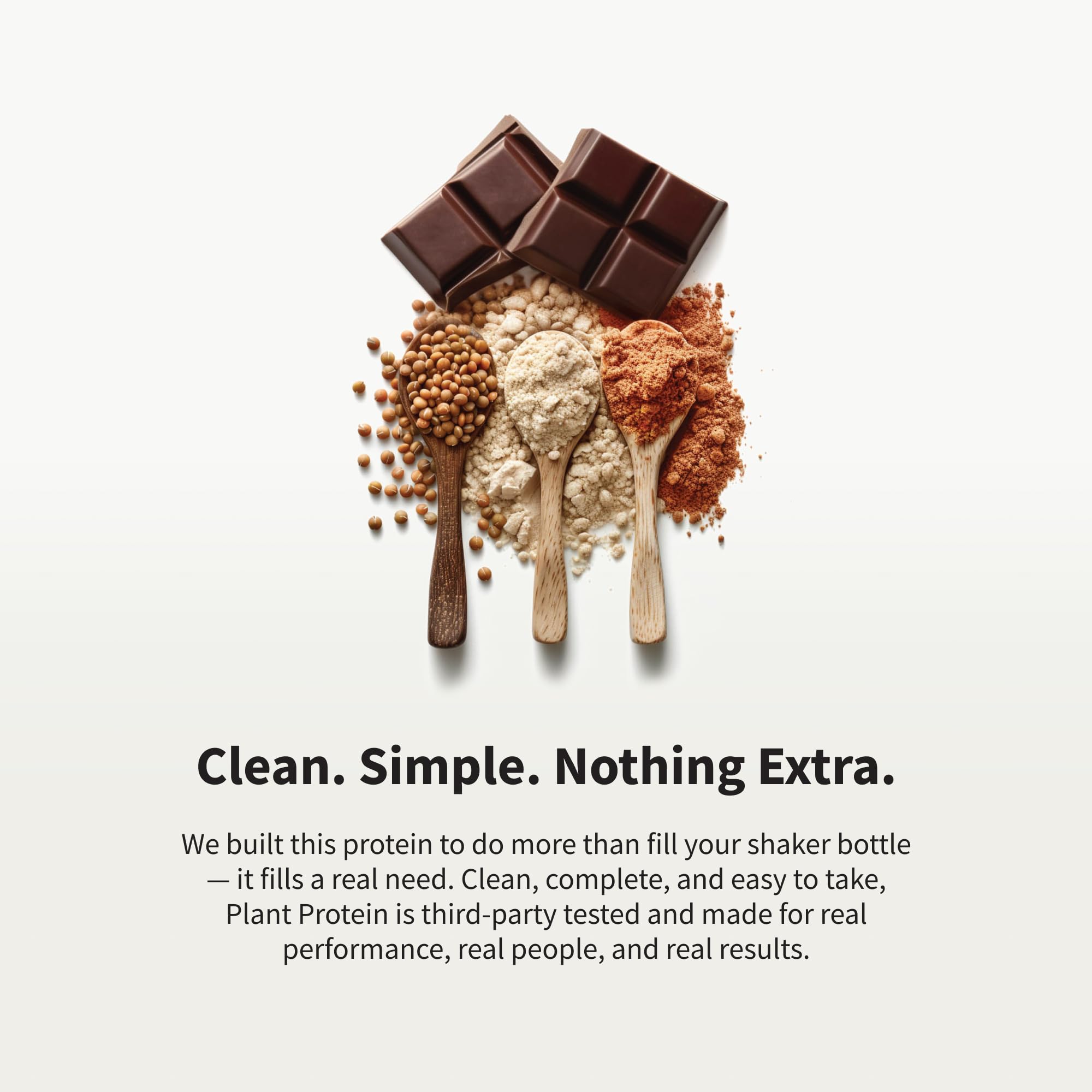Snap Supplements no added sugars badge on cocoa powder tub.