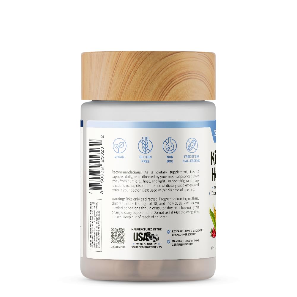 Snap Supplements Kidney Health label emphasizes urinary wellness support