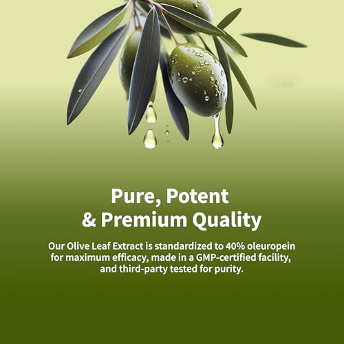 Snap Supplements Olive Leaf Extract label closeup highlights 40% oleuropein content.