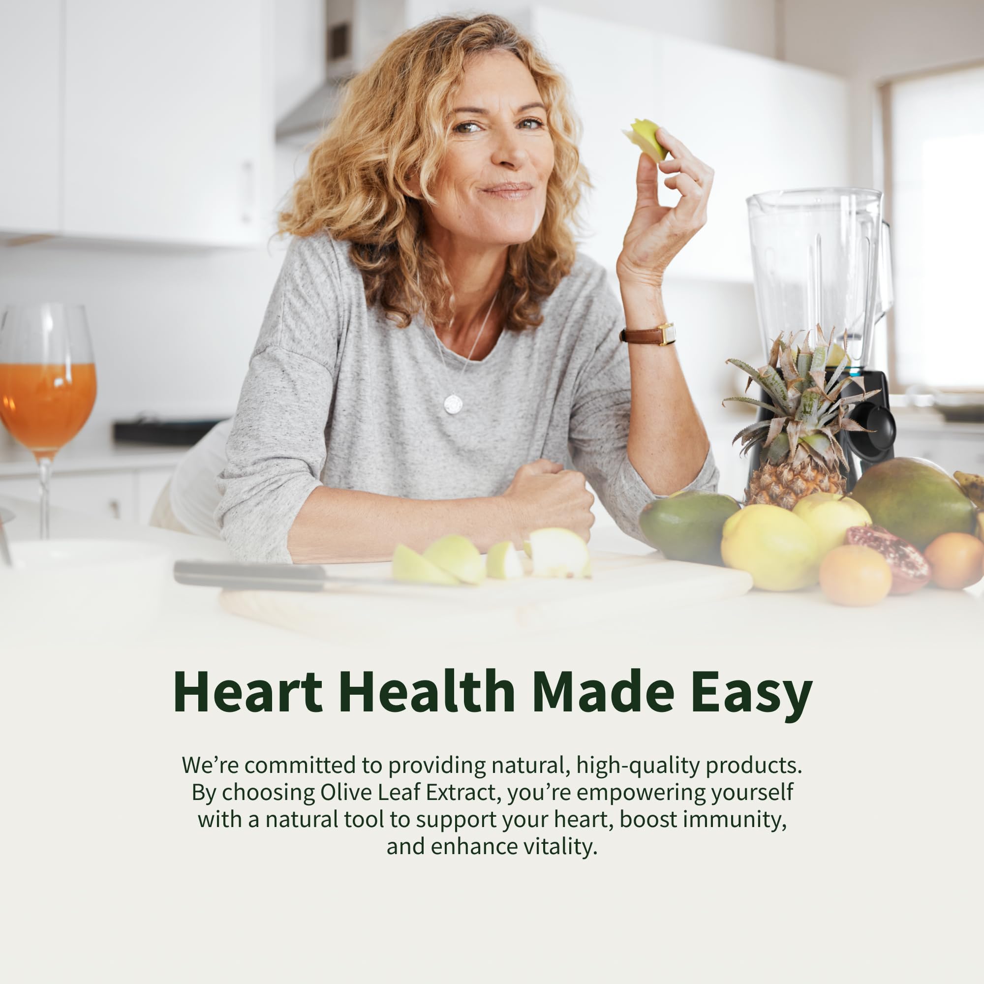 Snap Supplements Olive Leaf Extract plant imagery evokes natural antioxidant sourcing.
