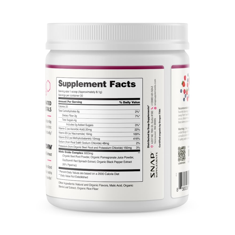 Snap Supplements organic beetroot powder travel-pack for on-the-go use.