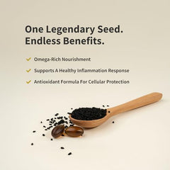 Label detail on Snap Supplements organic Nigella Sativa cold pressed oil