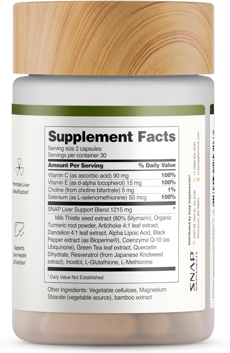 Snap Supplements USA made GMP facility seal on packaging