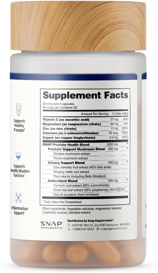 Capsule rack display for Snap Supplements Prostate Health