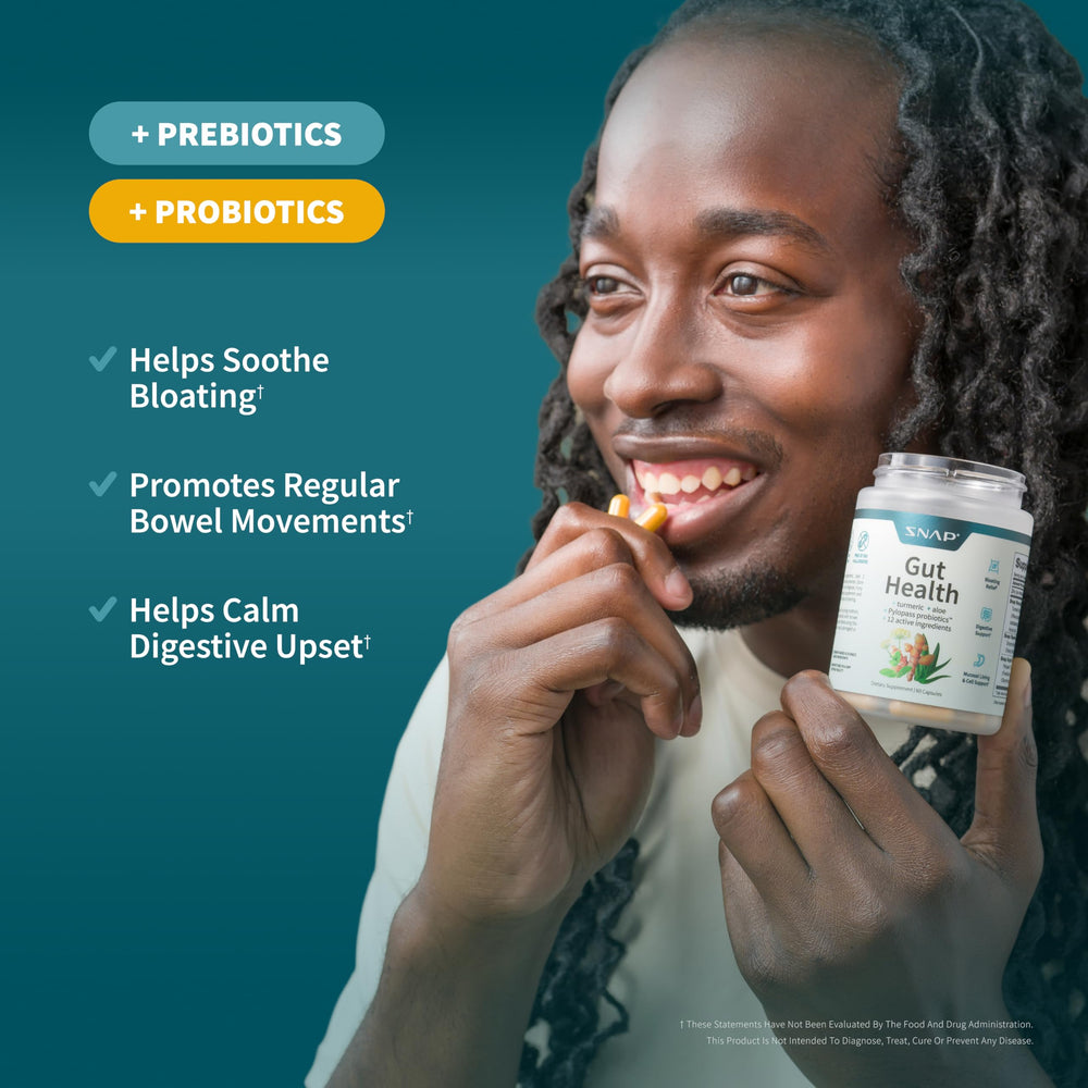 Snap Supplements turmeric powder illustrating a warm spice for digestive vitality.