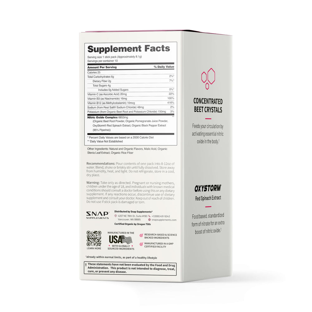 Snap Supplements USA manufacturing badge signals quality and global sourcing.