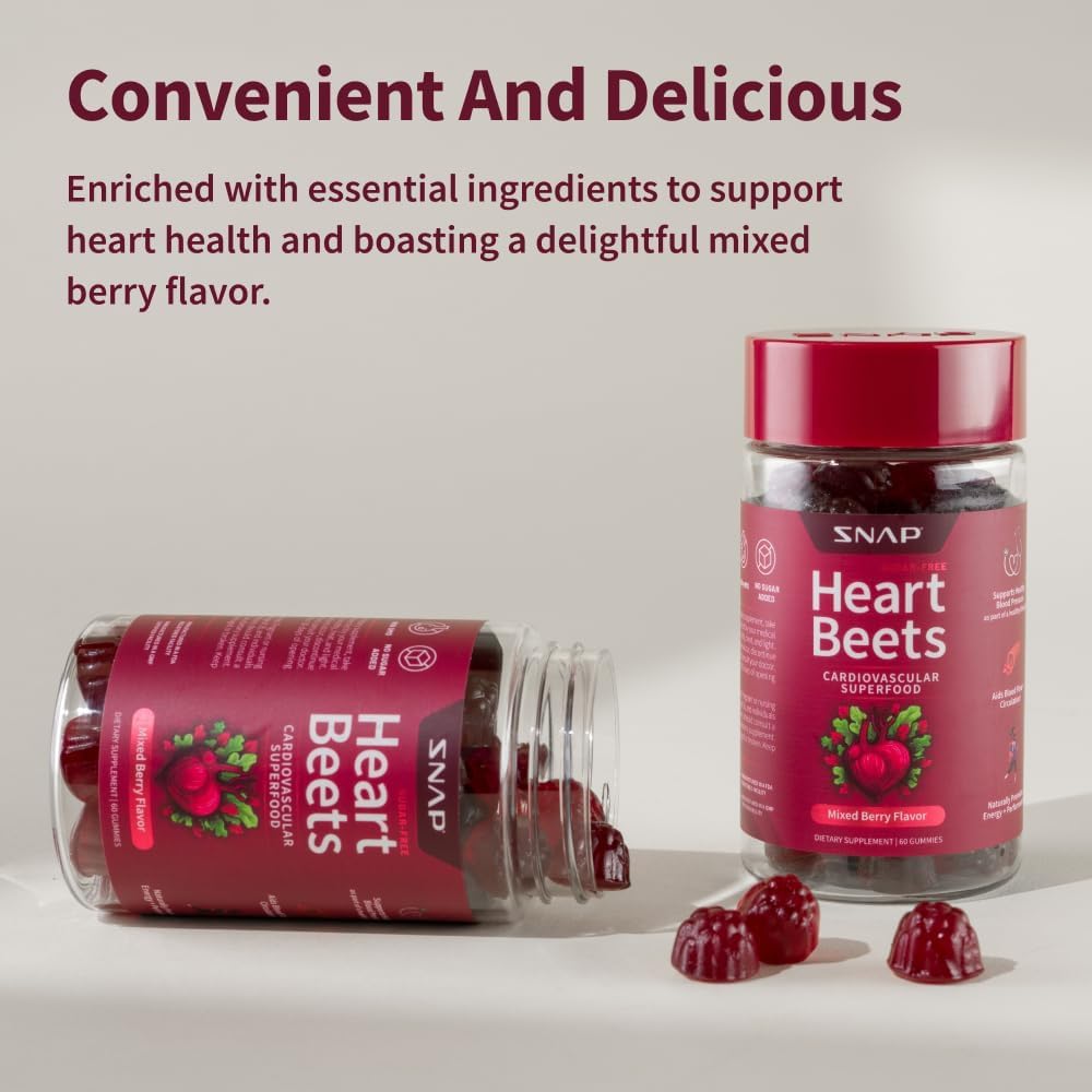 Heart Beets vegan and sugar-free gummies for clean nutrition