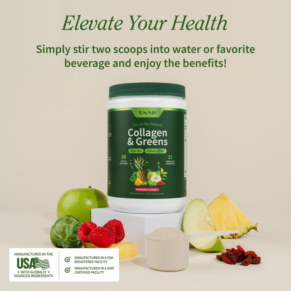 Snap Supplements Wheatgrass and Spirulina emphasize plant-based green energy.