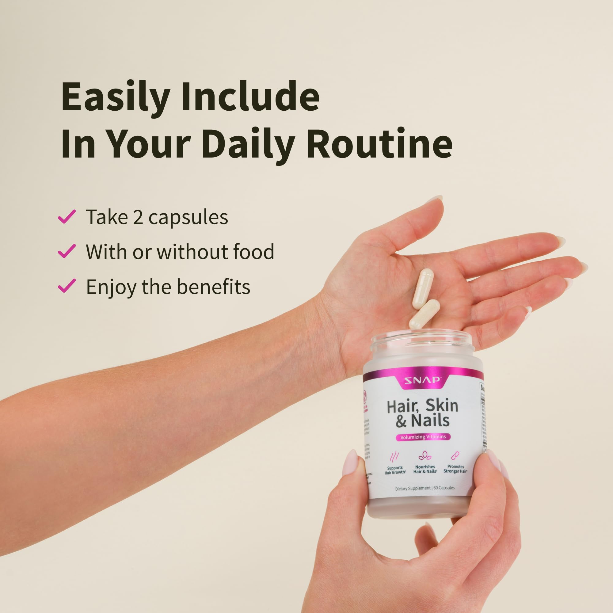 Snap Supplements women and men daily use capsules
