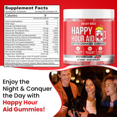 Gummies on ice illustrating a tasty, convenient after-party hydration option.