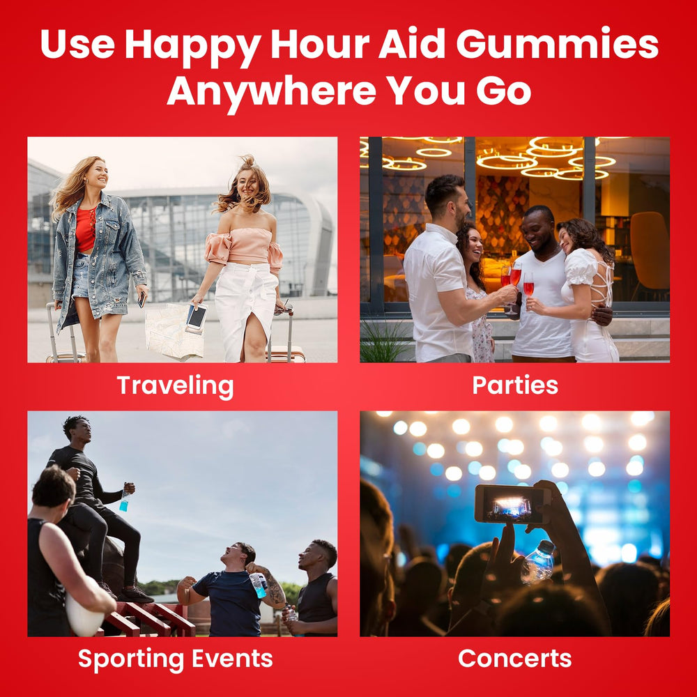 Sneaky Booze Happy Hour Aid gummies in a purse for quick access.