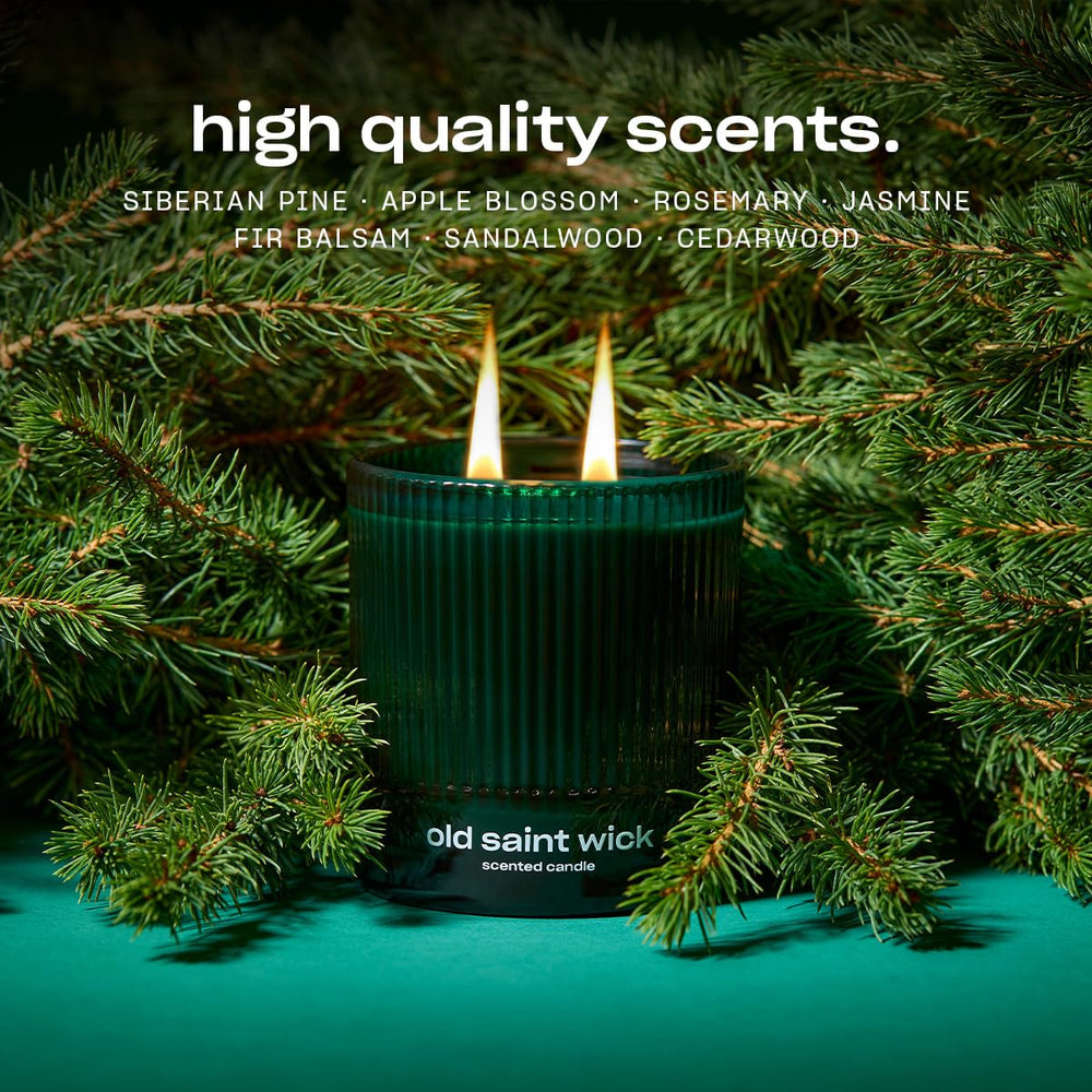 Snif Old Saint Wick candle fir balsam and cedarwood for seasonal warmth