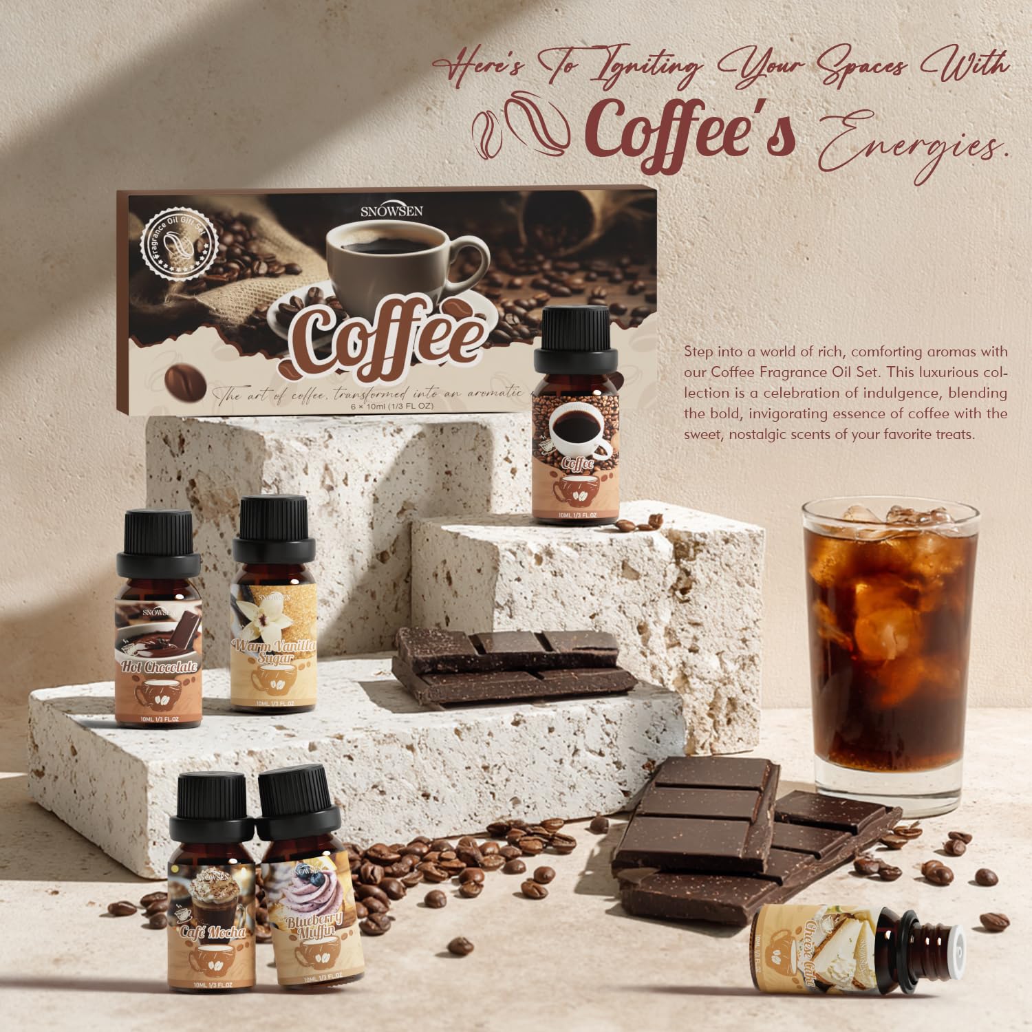 SNOWSEN Cheese Cake fragrance oil bottle for candles and bath products.