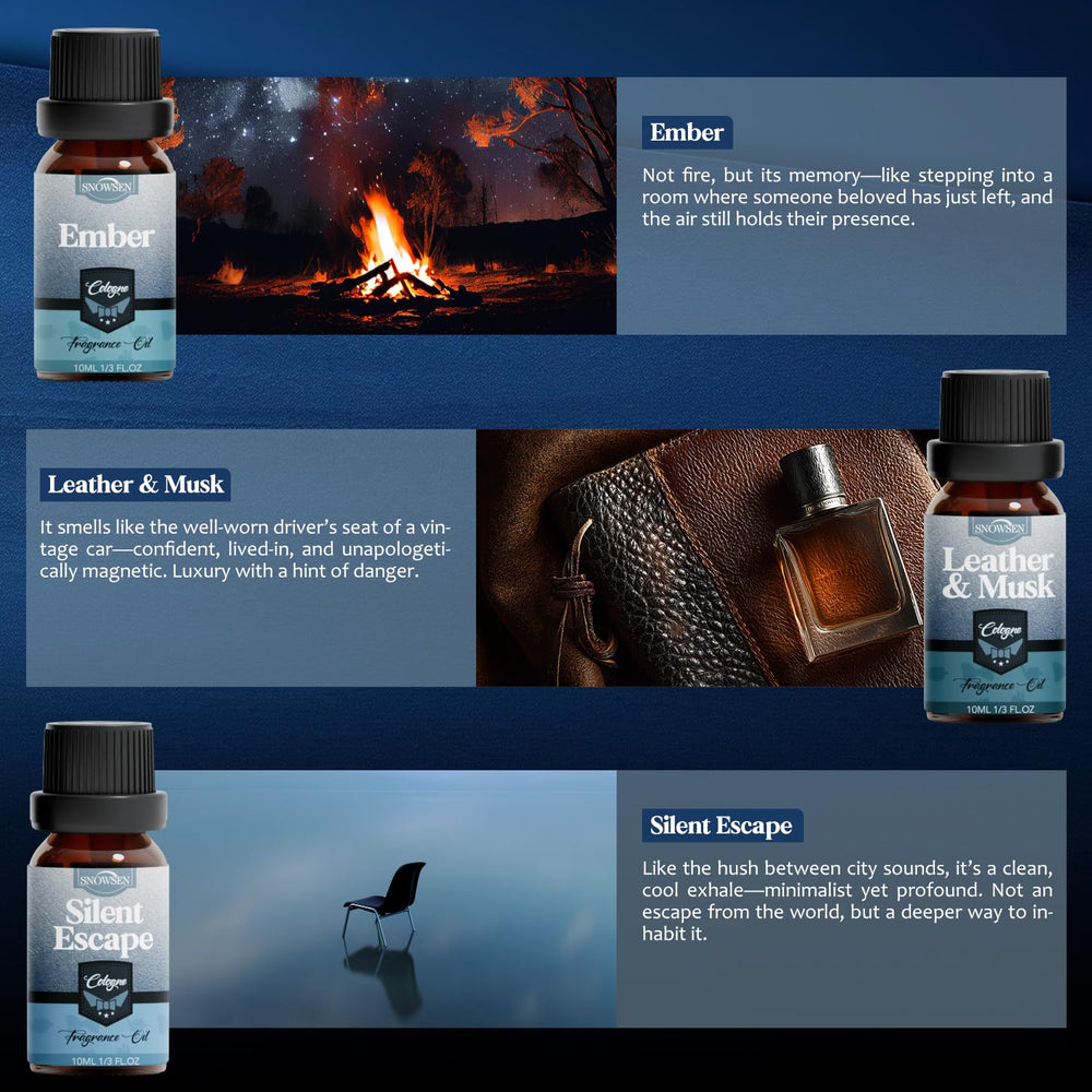 SNOWSEN Silent Escape bottle offers tranquil notes for mindful evenings and relaxation diffusers.