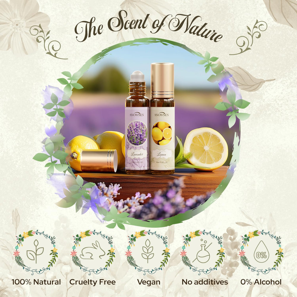 SNOWSEN Rollerball usage image showing portable aromatherapy on the go.
