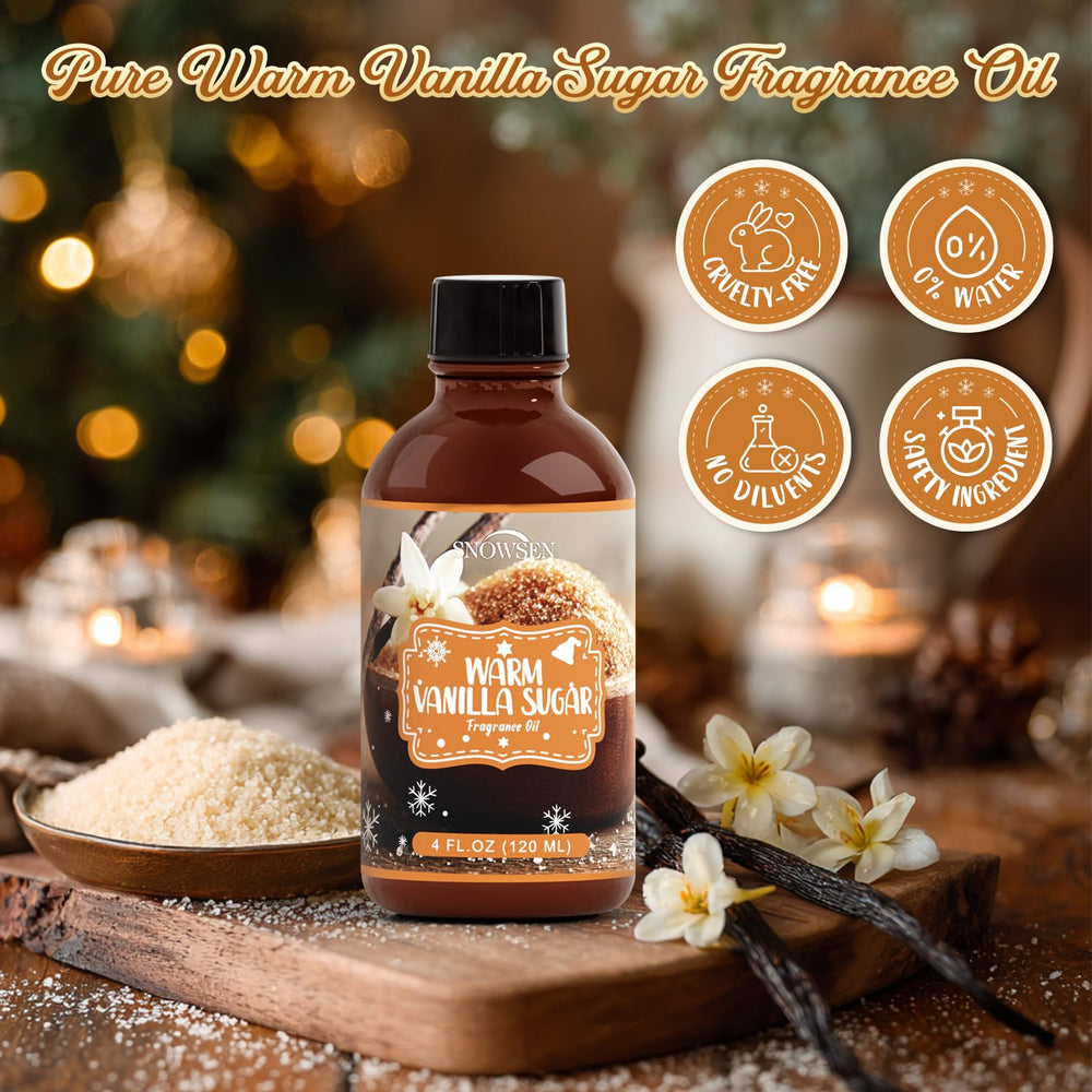 Candle making with SNOWSEN Warm Vanilla Sugar to enhance DIY projects.