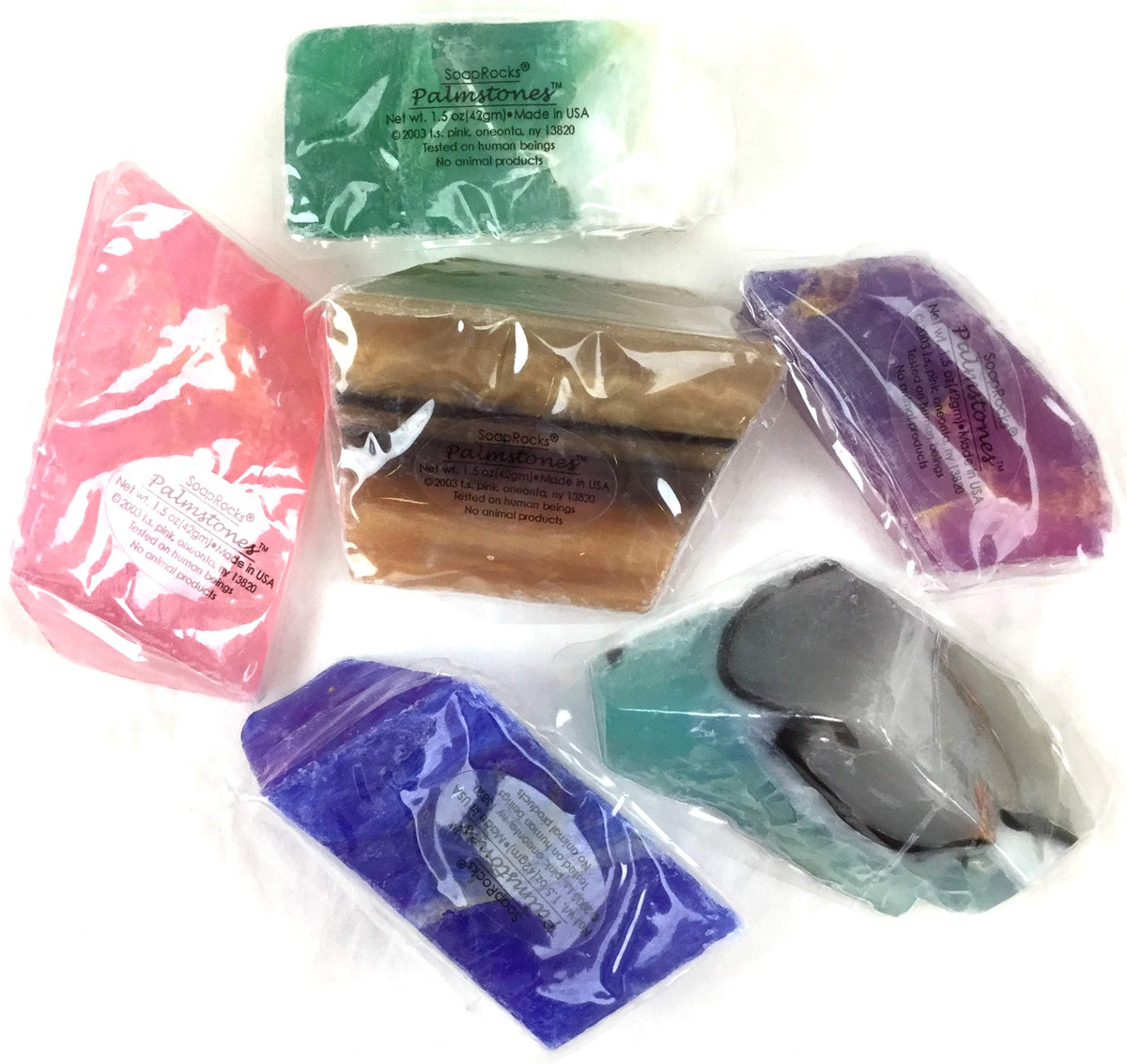 SoapRocks TS Pink palm stones set, decorative bath accents and gift idea.