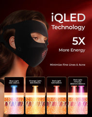 Sobetuar LED Light Therapy Mask side view showing comfortable, adjustable fit.