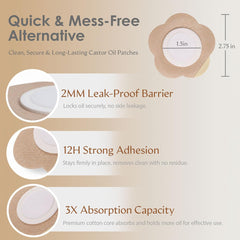 Leak-proof border to minimize spills during castor oil patch sessions