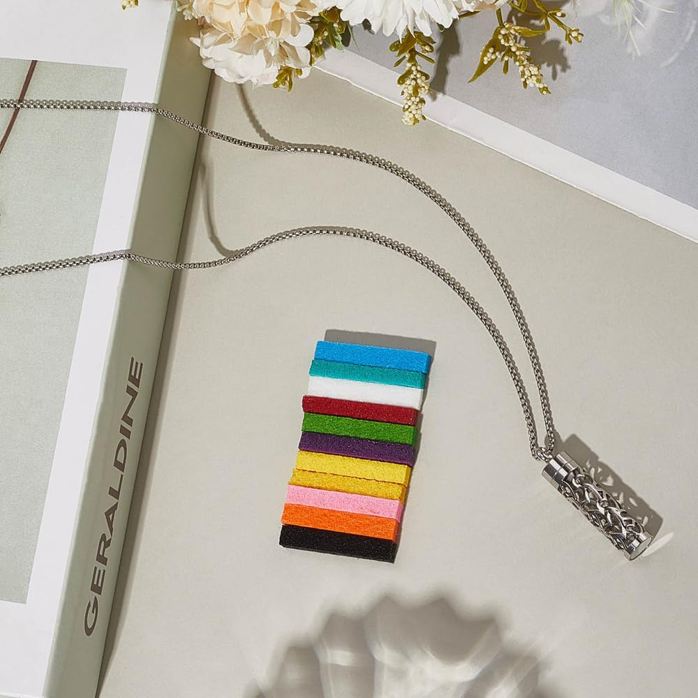SOFPLATE aromatherapy necklace in use during relaxation sessions or focus moments.