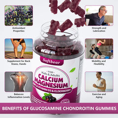 Label shows vegan, sugar-free, gelatin-free Softbear gummies.