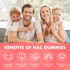SoftBear NAC gummies strawberry flavor closeup highlights tasty daily dose