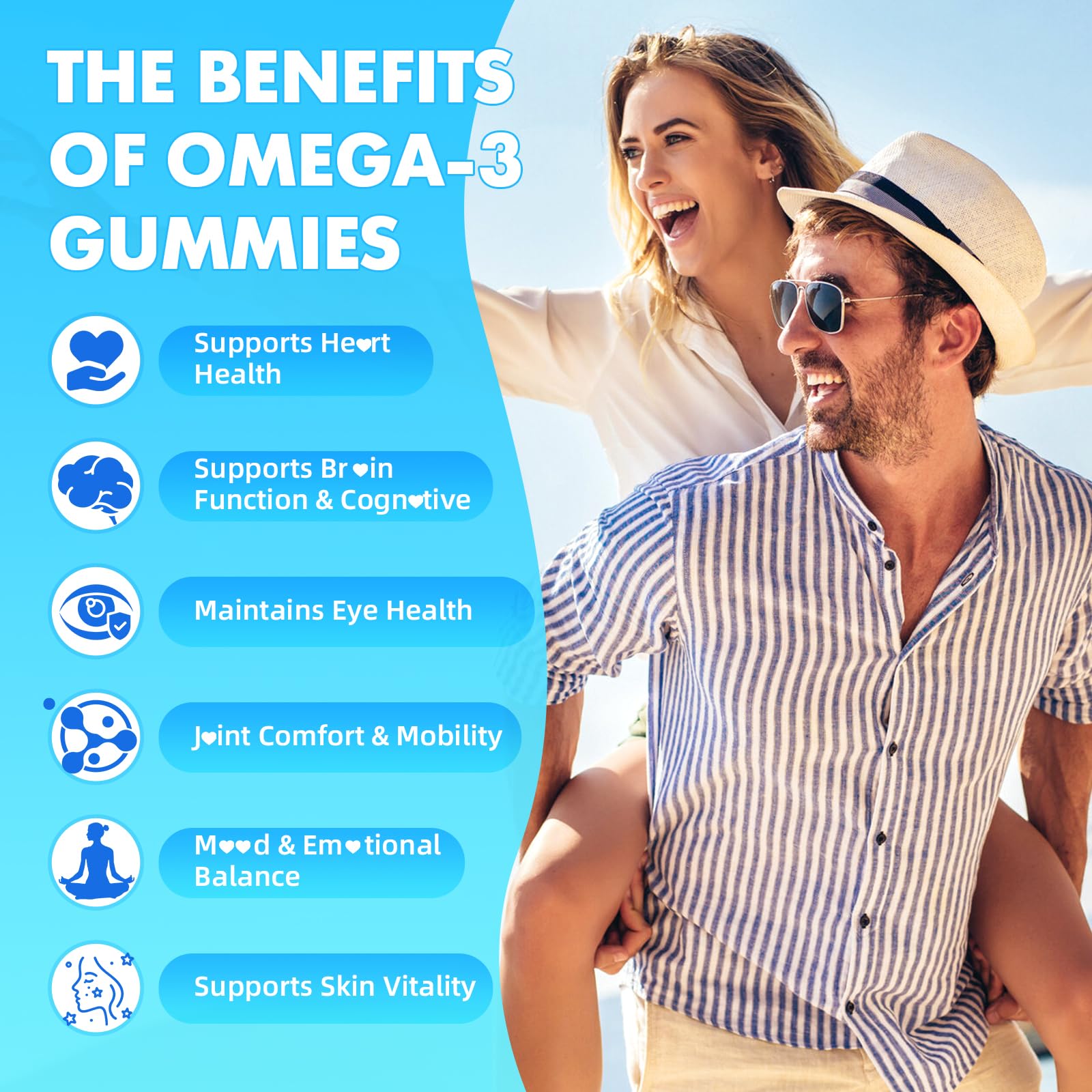 Strawberry-flavored SoftBear Omega 3 Gummies for tasty daily use.