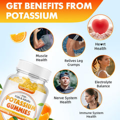 softbear Potassium Citrate Gummies ingredients image showcases vegan and non-GMO attributes.