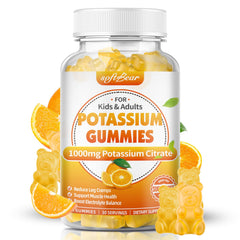 softbear Potassium Citrate Gummies in orange bottle provide convenient daily support.