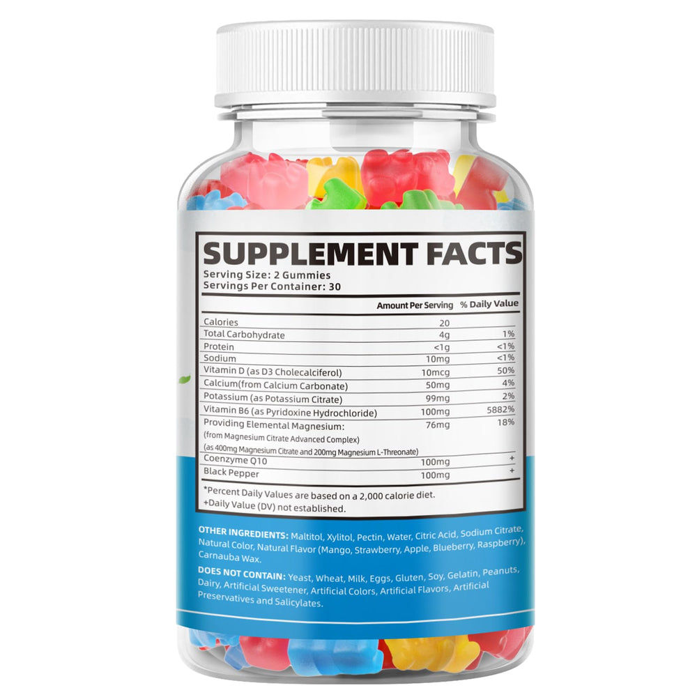 Softbear potassium gummies on bright surface for quick viewing.