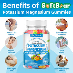 Softbear potassium gummies being poured to show chewy texture.