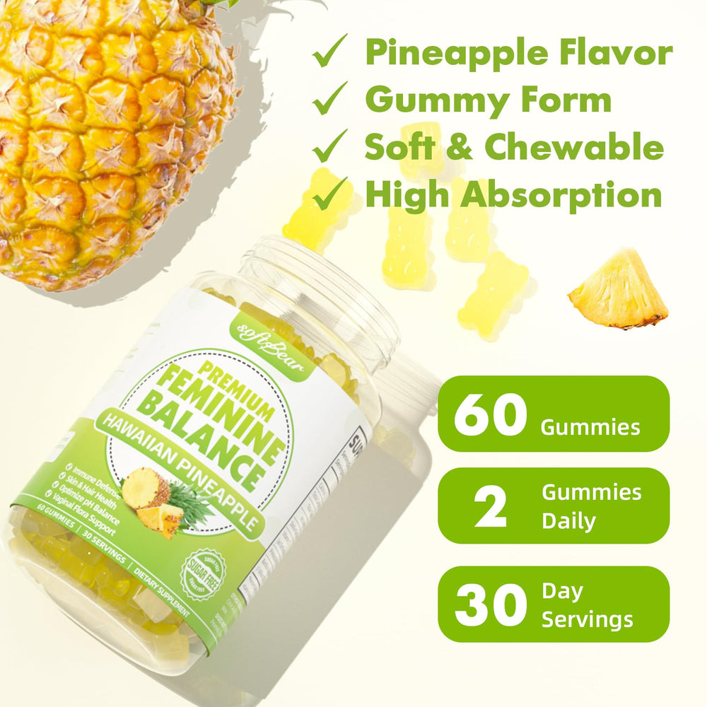 Softbear bottle with label visible communicates vegan and gluten-free status