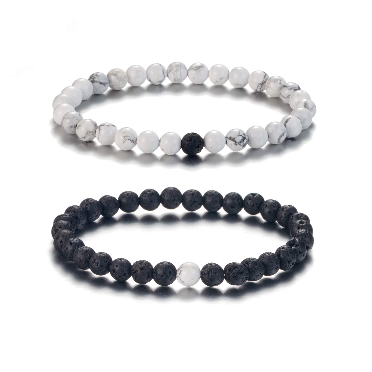 Softones lava rock diffuser bracelet close-up showing natural texture for aroma diffusion.