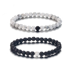 Softones lava rock diffuser bracelet close-up showing natural texture for aroma diffusion.
