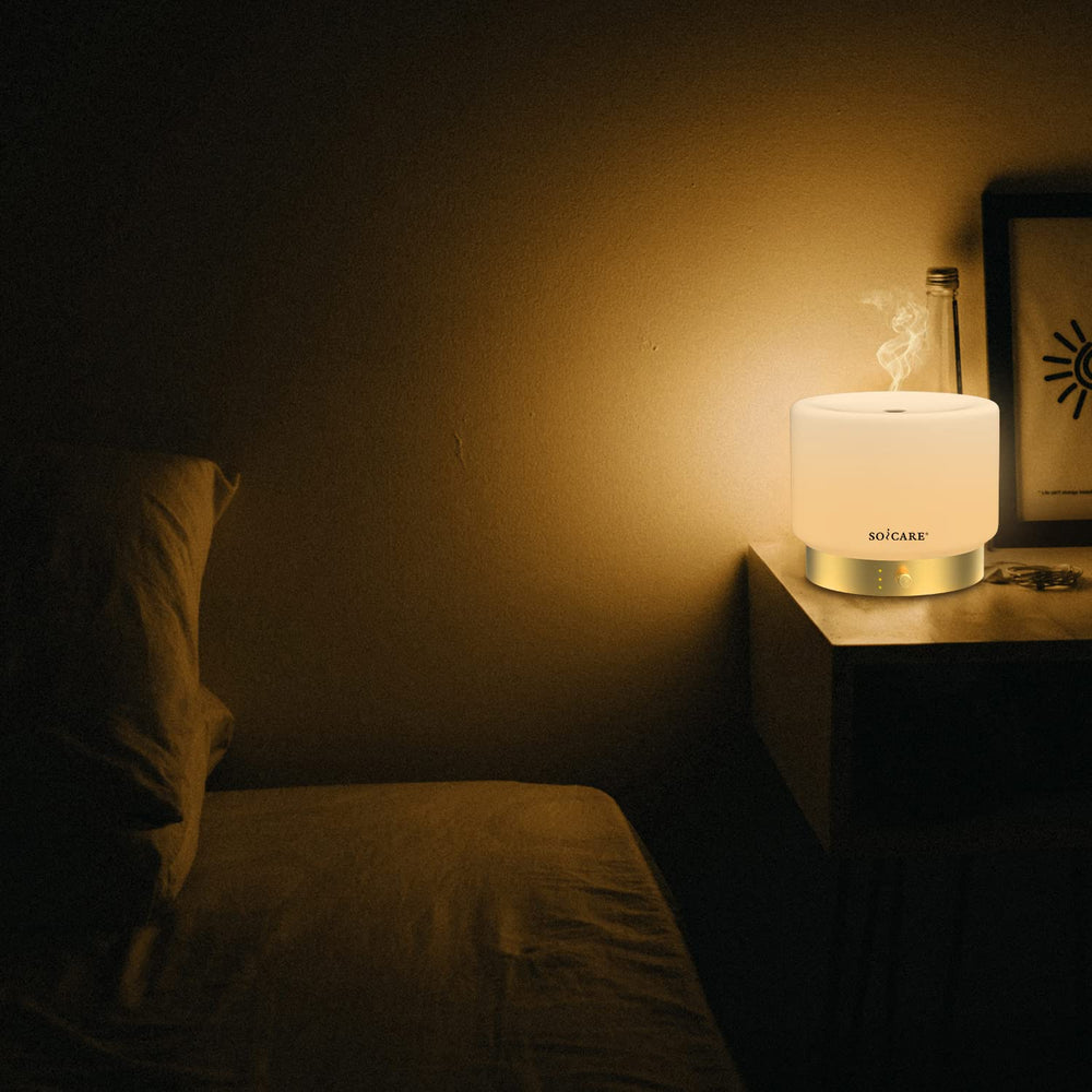 SOICARE all-in-one diffuser combines mist, light, and humidity in one.