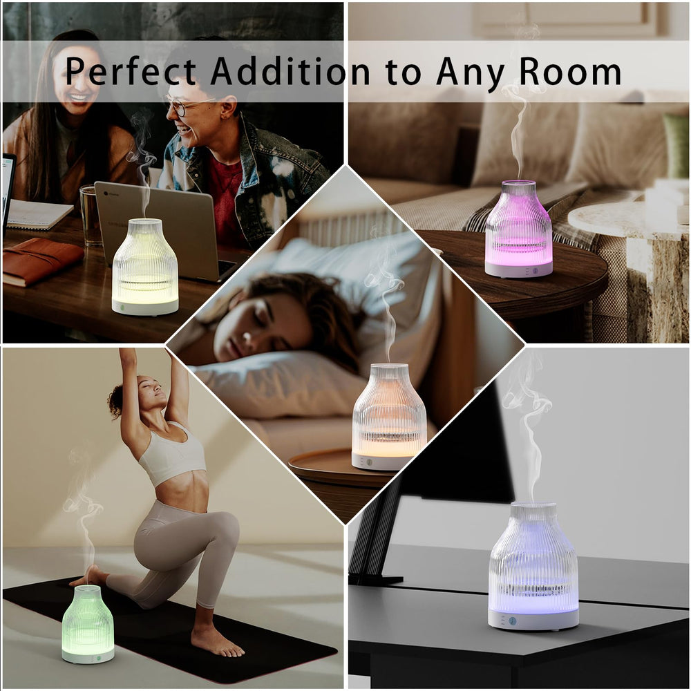 SOICARE bedroom diffuser with soft glow for nighttime calm