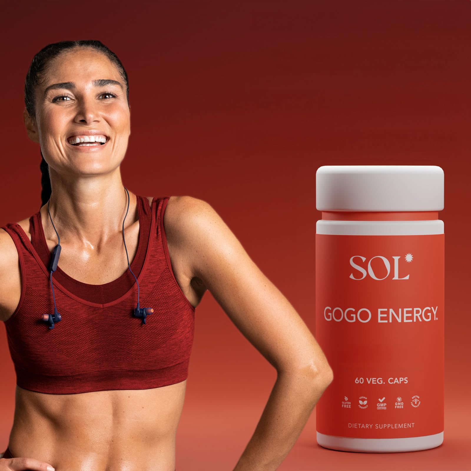 Sol Nutrition GoGo Energy in the morning routine setup evokes ready-to-use vitality