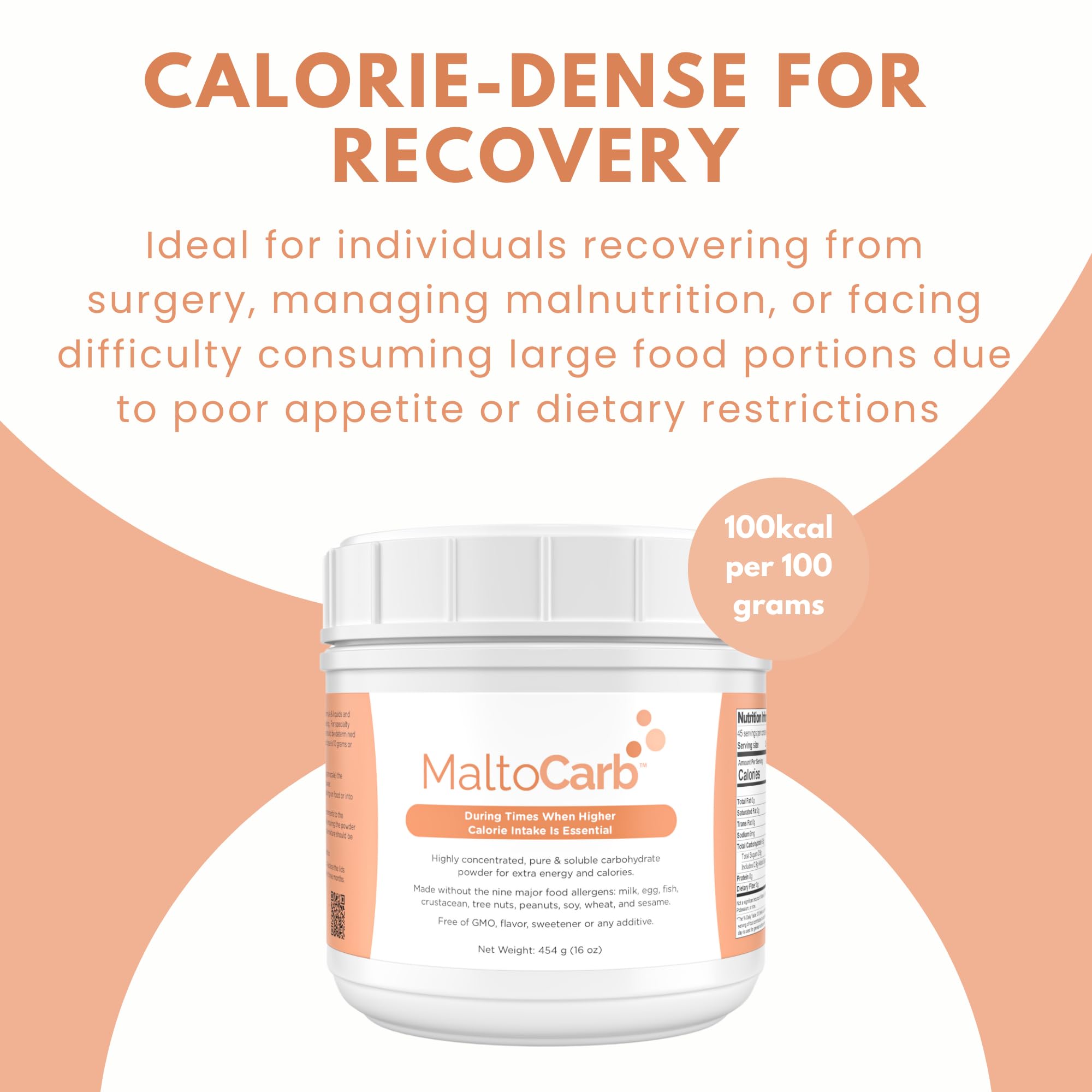 Solace Nutrition MaltoCarb powder stored in a pantry jar for easy access in kitchens.